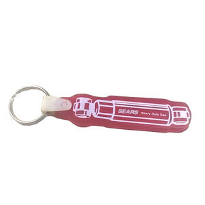 Sears Heavy Duty Gas Vintage Collectable Rubber Red Keychain
